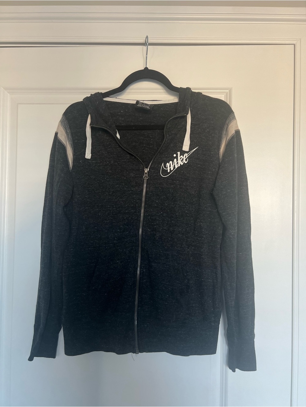 Nike Black Zip-Up Hooded Sweater